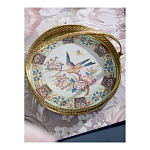 Блюдо фарфоровое с бронзовой ручкой Paradise Dish with Handle варинант исполнения - 4 | Loft Concept в Костроме