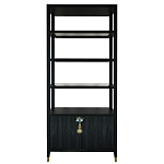 Стеллаж со стеклянными полками Elsa Dreams Black варинант исполнения - 7 | Loft Concept в Костроме