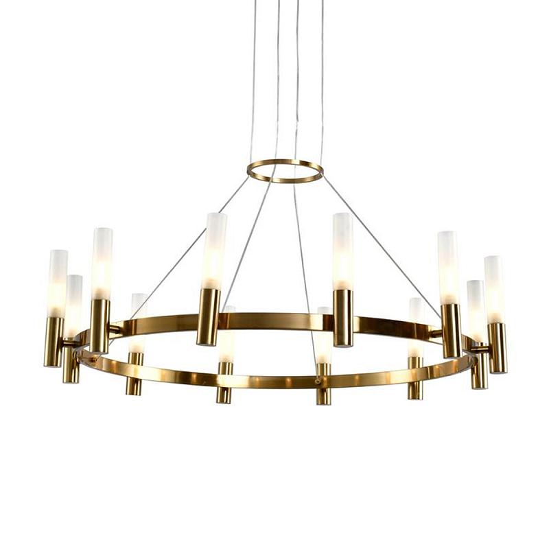 Люстра подвесная светодиодная круглая Uniformity of Lighting Бронза Белый в Костроме | Loft Concept 