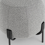 Пуф в ткани букле серого цвета Pikelet варинант исполнения - 4 | Loft Concept в Костроме