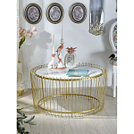 Журнальный столик с столешницей из мрамора на металлическом основании Table Vertical Planes варинант исполнения - 3 | Loft Concept в Костроме