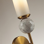 Бра с цилиндрическим матовым плафоном и шаром из камня на металлическом основании Orb Essence варинант исполнения - 6 | Loft Concept в Костроме