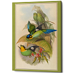 Постер на холсте с изображением птиц Blooming Birds Poster варинант исполнения - 5 | Loft Concept в Костроме