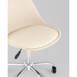 Офисный стул на металлическом основании EGGERY Beige пластик варинант исполнения - 2 | Loft Concept в Костроме