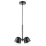Подвесной светильник черный с 2-мя плафонами Pendant lamp Black варинант исполнения - 1 | Loft Concept в Костроме