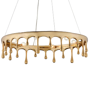 Люстра круглая с эффектом стекающих капель  Liquid Drop