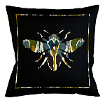 Подушка декоративная пчела сине-зелёный орнамент Ikat Pattern варинант исполнения - 1 | Loft Concept в Костроме