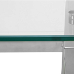 Стол письменный с прозрачной столешницей Corporate Identity варинант исполнения - 3 | Loft Concept в Костроме