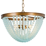 Круглая люстра с подвесками в виде круглых голубых бусин Blue Beads Chandelier варинант исполнения - 2 | Loft Concept в Костроме