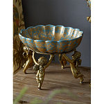 Чаша с орнаментом на бронзовых ножках в виде ангелов Eden Garden варинант исполнения - 5 | Loft Concept в Костроме