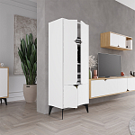 Комод белый с 4-мя дверцами на металлических ножках SPARK MULTIPURPOSE CABINET WHITE варинант исполнения - 8 | Loft Concept в Костроме