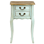 Прикроватная тумба из массива березы светло-бирюзовая Montmartre Provence Bedside Table варинант исполнения - 2 | Loft Concept в Костроме