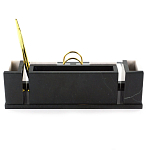 Настольный письменный набор из белого мрамора и змеевика Marble Accessory варинант исполнения - 3 | Loft Concept в Костроме