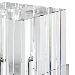 Бра серебряное с фактурным прозрачным абажуром Optical Crystal варинант исполнения - 1 | Loft Concept в Костроме