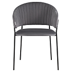 Стул в велюре серого цвета Horizon варинант исполнения - 2 | Loft Concept в Костроме