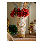 Ваза из фарфора на бронзовом основании Turquoise Blooming Garden варинант исполнения - 10 | Loft Concept в Костроме