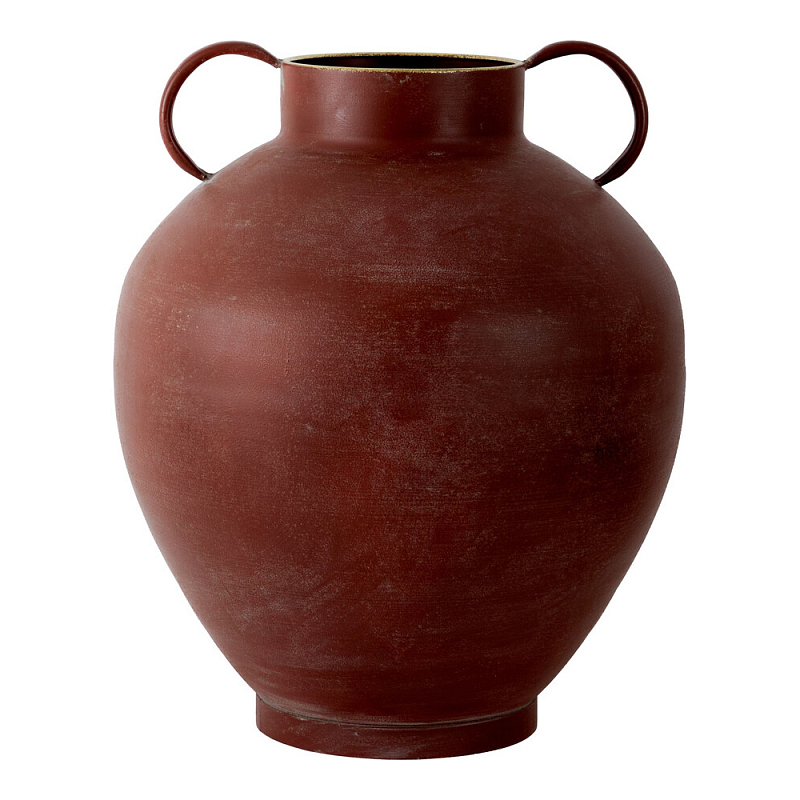 Ваза бордовая с 2-мя фактурными ручками Vase Burgundy Glaze Бордовый в Костроме | Loft Concept 