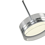 Подвесной светильник с прозрачным плафоном цилиндрической формы из акрила и стекла с пультом для регулировки света Glass Lamp Chromium варинант исполнения - 3 | Loft Concept в Костроме