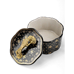 Шкатулка черного цвета с крышкой с фигуркой льва Eden Garden варинант исполнения - 4 | Loft Concept в Костроме