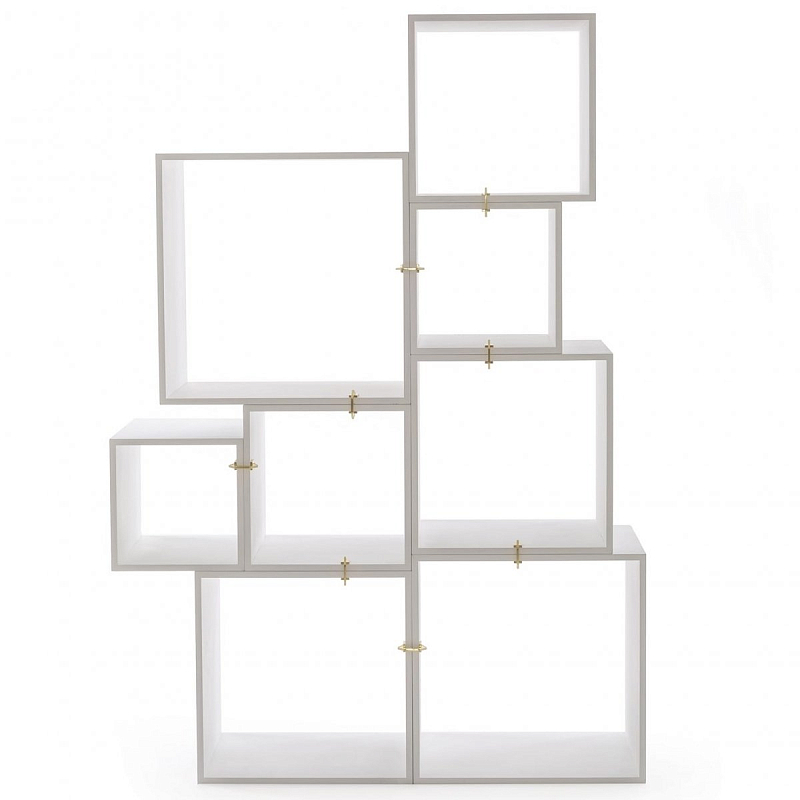 Стеллаж Seletti Assemblage White Белый Золотой в Костроме | Loft Concept 