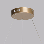 Люстра подвесная круглая золотого цвета с белыми изогнутыми световыми линиями Luke Lampco Tracer Lamp варинант исполнения - 11 | Loft Concept в Костроме