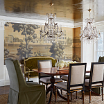 Обои ручная роспись Monuments of Paris Roberts on antique scenic Xuan paper варинант исполнения - 1 | Loft Concept в Костроме