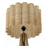 Торшер с плетеным абажуром на основании в виде треноги Lamp with Wicker Lampshade варинант исполнения - 3 | Loft Concept в Костроме
