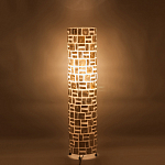 Торшер из перламутра на металлическом каркасе Indonesian Cylinder 2 варинант исполнения - 2 | Loft Concept в Костроме