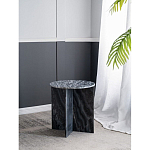 Столик кофейный с столешницей из черного мрамора Compact Black Marble Table варинант исполнения - 6 | Loft Concept в Костроме