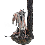 Настольная лампа с абажуром Дракон Silver Red Dragon Коричневый абажур варинант исполнения - 3 | Loft Concept в Костроме