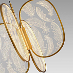 Люстра с гравировкой на акриловых плафонах Gravyura Bronze D 50 см варинант исполнения - 3 | Loft Concept в Костроме