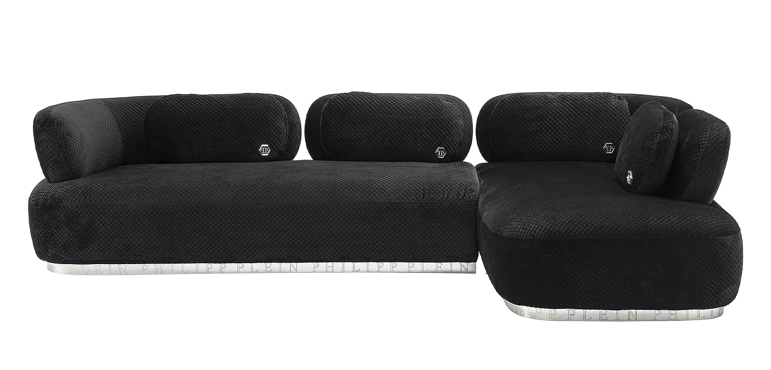 Диван Philipp Plein Sofa Signature Lounge Чёрный Диван Philipp Plein Sofa Signature Lounge Чёрный - Loft-Concept в Костроме
