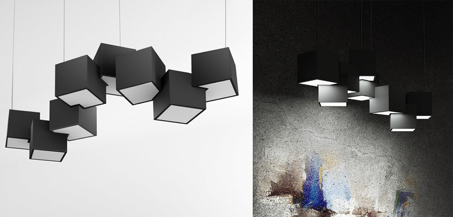 Дизайнерский светодиодный светильник Черный Eight Squares Lamp Дизайнерский светодиодный светильник Черный Eight Squares Lamp - Loft-Concept в Костроме