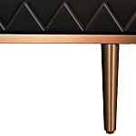 Комод черный округлой формы с рельефным фасадом Black Cut варинант исполнения - 7 | Loft Concept в Костроме