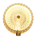 Бра с плафоном из рельефного стекла Peony Glass Bronze  варинант исполнения - 1 | Loft Concept в Костроме