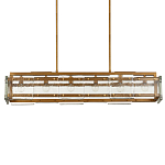 Люстра прямоугольная из толстого литого стекла Cast Glass варинант исполнения - 1 | Loft Concept в Костроме