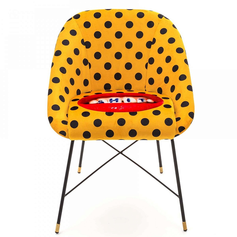 Кресло Seletti Padded Chair Shit Желтый Черный Кресло Seletti Padded Chair Shit Желтый Черный в Костроме | Loft Concept