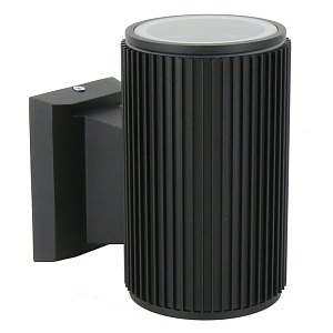 Черный уличный светильник RIBBING 16 см