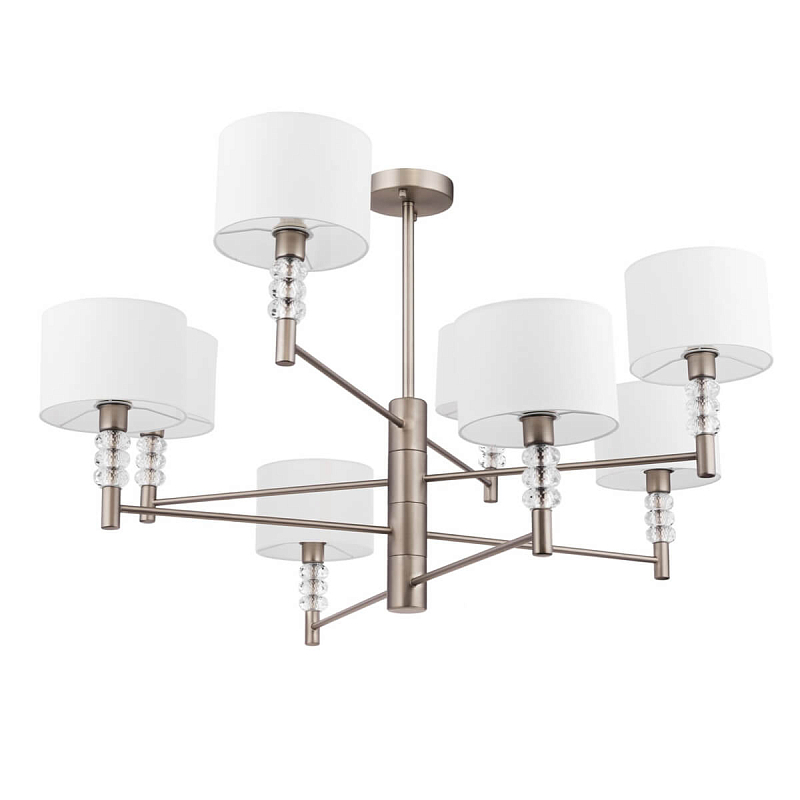 Люстра Cornaro Chandelier 8 Никель Белый в Костроме | Loft Concept 