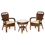 Комплект террасный из ротанга Eloise коричневый варинант исполнения - 1 | Loft Concept в Костроме