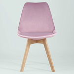 Стул с мягким велюровым сиденьем Arvika Pink варинант исполнения - 3 | Loft Concept в Костроме
