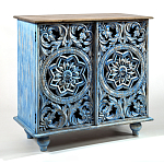 Комод с резным фасадом Blue Carved Chest of Drawers варинант исполнения - 2 | Loft Concept в Костроме