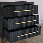 Комод Primo с 3 выдвижными ящиками Черный дуб варинант исполнения - 6 | Loft Concept в Костроме