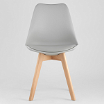 Стул с основой из пластика и мягким сиденьем Arvika Grey варинант исполнения - 2 | Loft Concept в Костроме