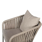 Стул серо-бежевый с декоративным плетением на спинке и подлокотниках Chair Weave варинант исполнения - 8 | Loft Concept в Костроме