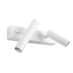 Бра с двумя цилиндрическими повортными спотами белого цвета Trumpet tube варинант исполнения - 2 | Loft Concept в Костроме