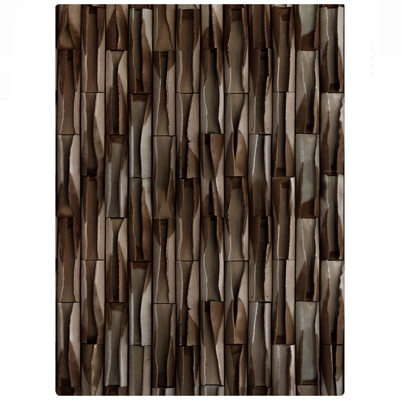Дизайнерское Современное Панно Rhythmic Waves шоколадный цвет Шоколад в Костроме | Loft Concept 