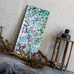 Постер на холсте в стиле шинуазри с изображением сада Chinoiserie Imperial Peach Garden Poster варинант исполнения - 2 | Loft Concept в Костроме