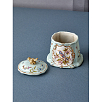 Шкатулка голубого цвета с рисунком и состаренным эффектом Eden Garden варинант исполнения - 6 | Loft Concept в Костроме