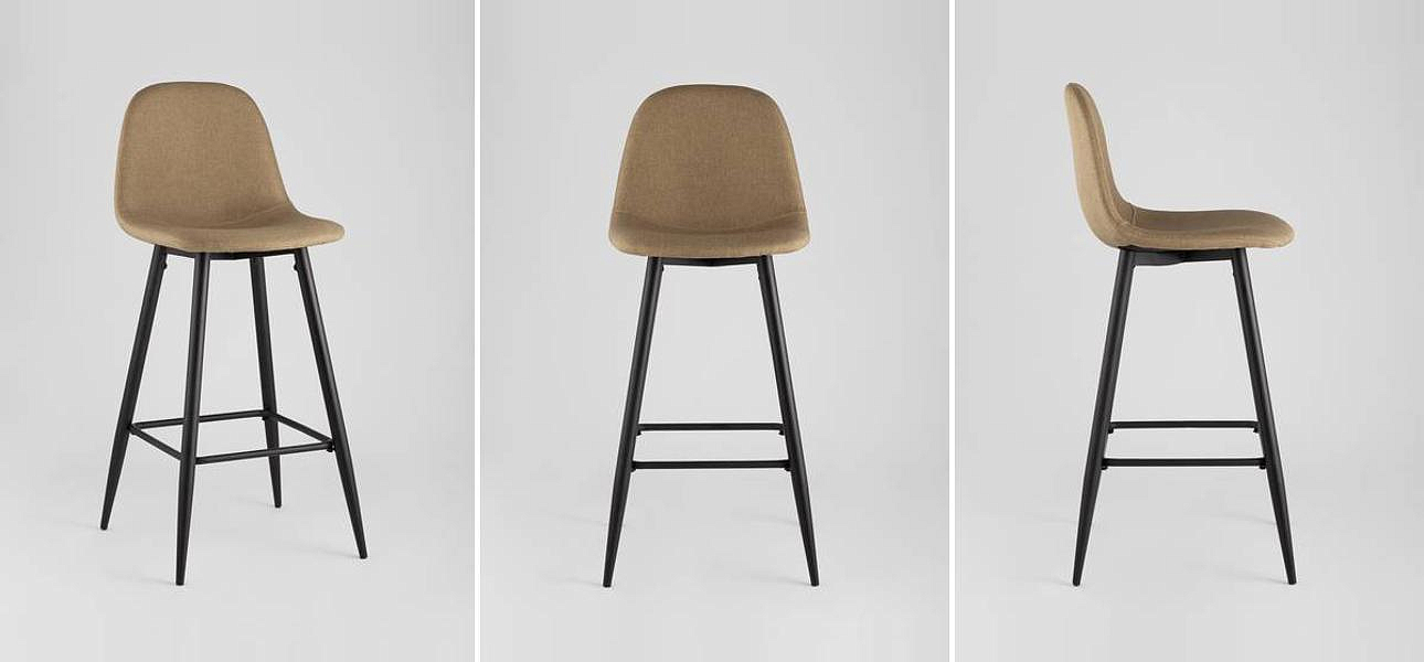 Барный Стул Archie Chair Бежевая Рогожка Барный Стул Archie Chair Бежевая Рогожка - Loft-Concept в Костроме
